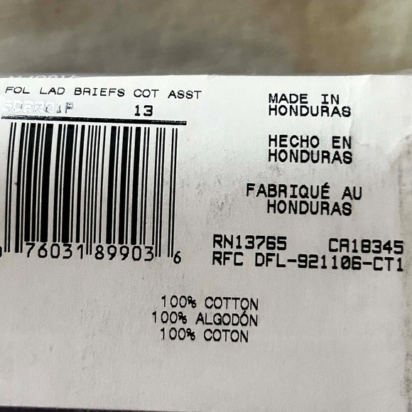 5 BRIEFS, 100% COTTON, 5 COLOURS, SIZE 13 (6X), FRUIT OF THE LOOM, IN ORIGINAL - Picture 2 of 4